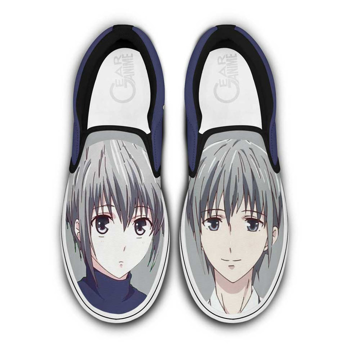 Yuki Sohma Slip On Sneakers Custom Anime Fruit Basket Shoes - 1 - Gearotaku