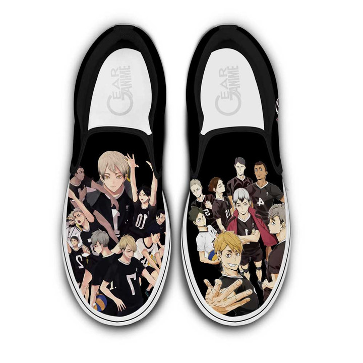 Inarizaki Slip On Sneakers Custom Anime Haikyuu Shoes - 1 - Gearotaku
