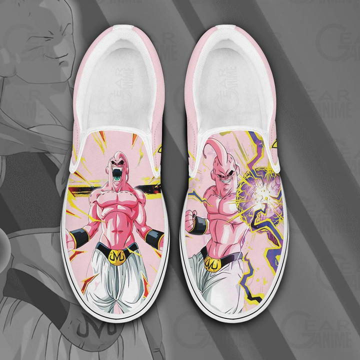 Skinny Majin Buu Slip On Sneakers Dragon Ball Custom Anime Shoes PN11 - 1 - Gearotaku