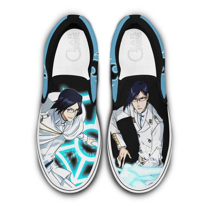 Uryu Ishida Slip-on Shoes Bleach Custom Anime Canvas Shoes