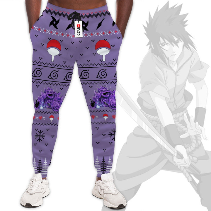 Sasuke Susano Joggers Custom Anime Ugly Christmas Sweatpants