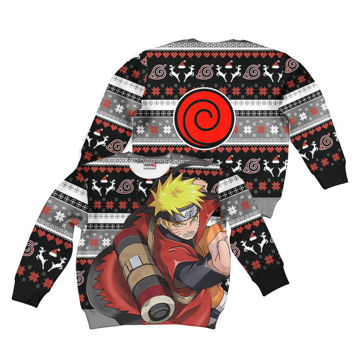 Nrt Uzumaki Sage Kids Ugly Christmas Sweater Custom Anime Xmas Merch Gear Otaku
