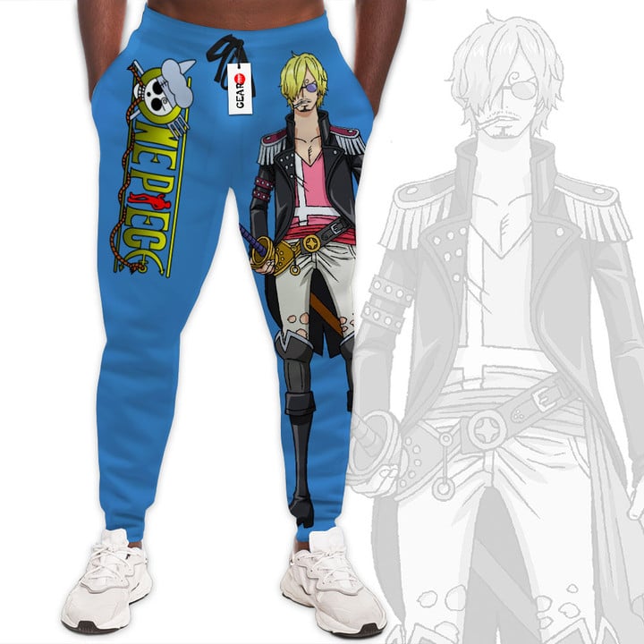 One Piece Red Sanji Custom Anime Sweatpants Gear Otaku