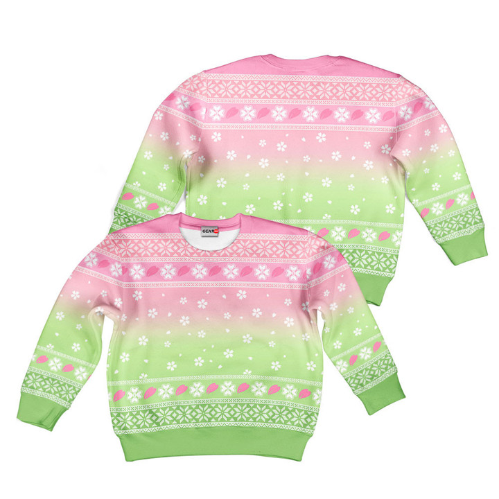 Kimetsu Mitsuri Kanroji Kids Anime Ugly Christmas Sweater Gear Otaku