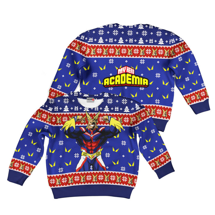 My Hero Academia All Might Kids Anime Ugly Christmas Sweater Gear Otaku