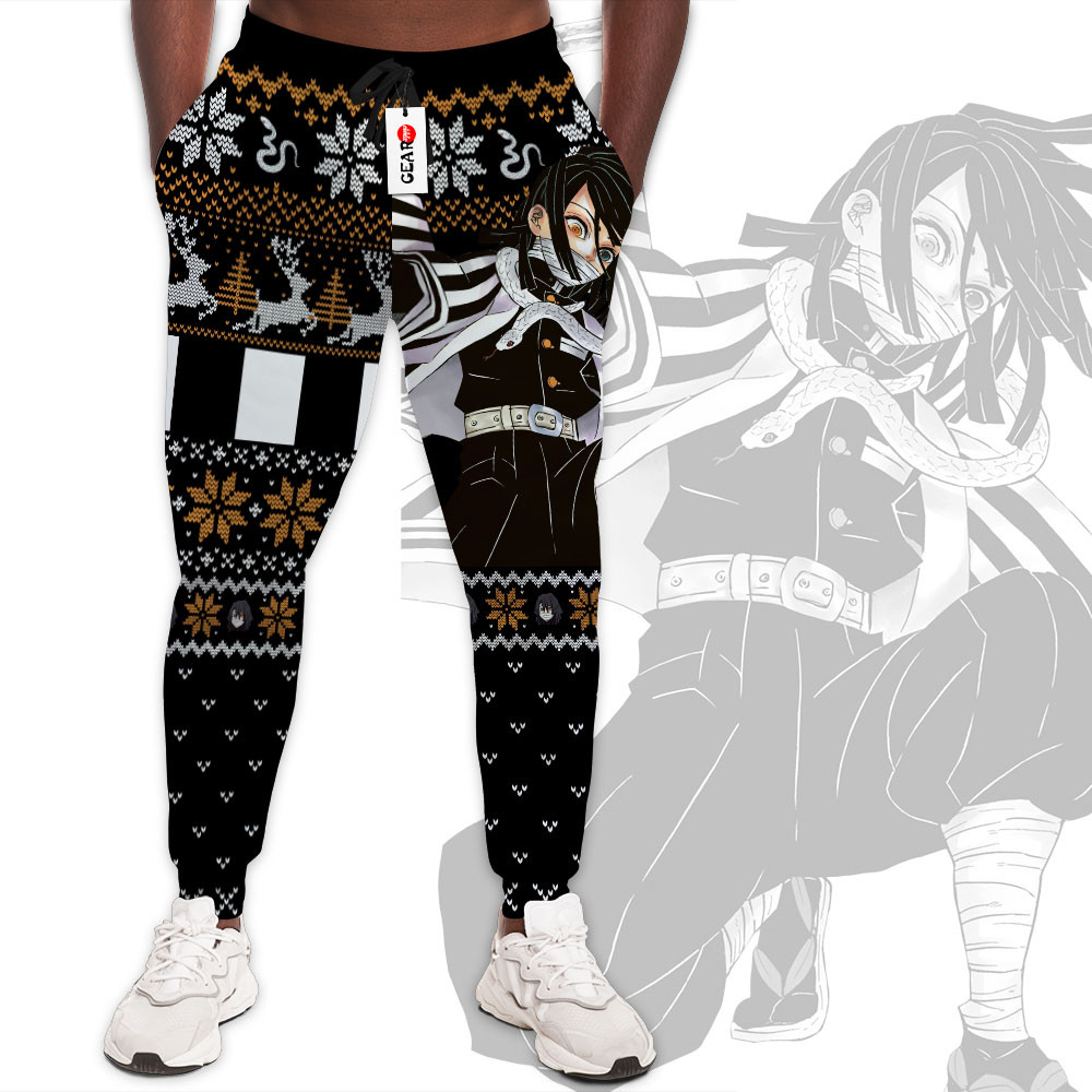 Kimetsu Obanai Iguro Custom Anime Ugly Christmas Sweatpants - Gear Otaku