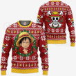 Luffy Ugly Christmas Sweater Funny Face One Piece Anime Xmas Gift VA10 - 1 - GearAnime