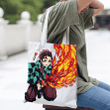 Tanjiro Sun Breathing Tote Bag Anime Personalized Canvas Bags- Gear Otaku