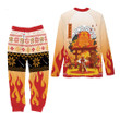 Kyojuro Rengoku Christmas Pajamas Set Custom Anime Sleepwear