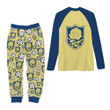 Blue Rose Pajamas Set Custom Anime Sleepwear