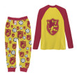 Crimson Lion Pajamas Set Custom Anime Sleepwear