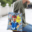 Ash Ketchum Tote Bag Anime Personalized Canvas Bags- Gear Otaku