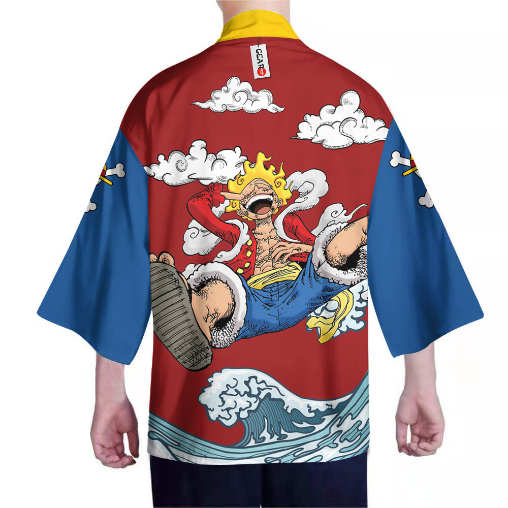 Luffy Gear 5 Kimono Shirts Custom Haori - Gear Otaku