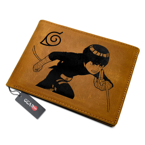 Rock Lee Anime Leather Wallet Personalized