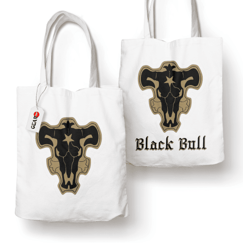 Black Bull Tote Bag Anime Personalized Canvas Bags