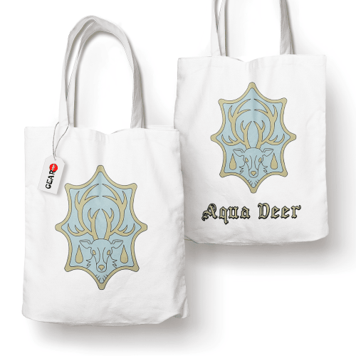 Aqua Deer Tote Bag Anime Personalized Canvas Bags