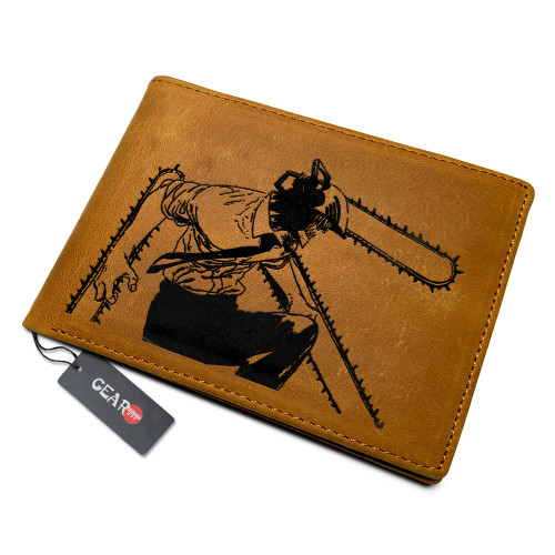 Denji Anime Leather Wallet Personalized