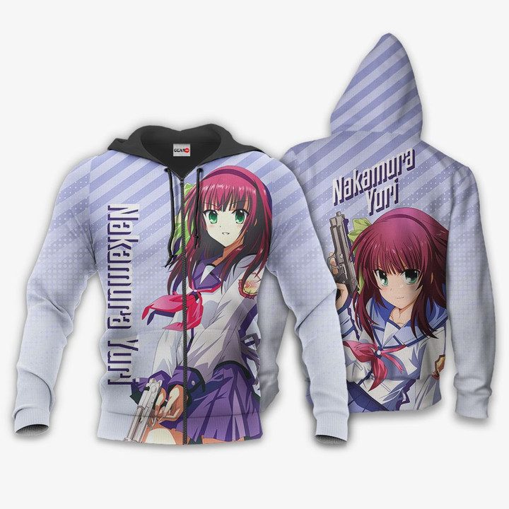 Angel Beats Nakamura Yuri Hoodie Shirt Anime Zip Jacket GearAnime