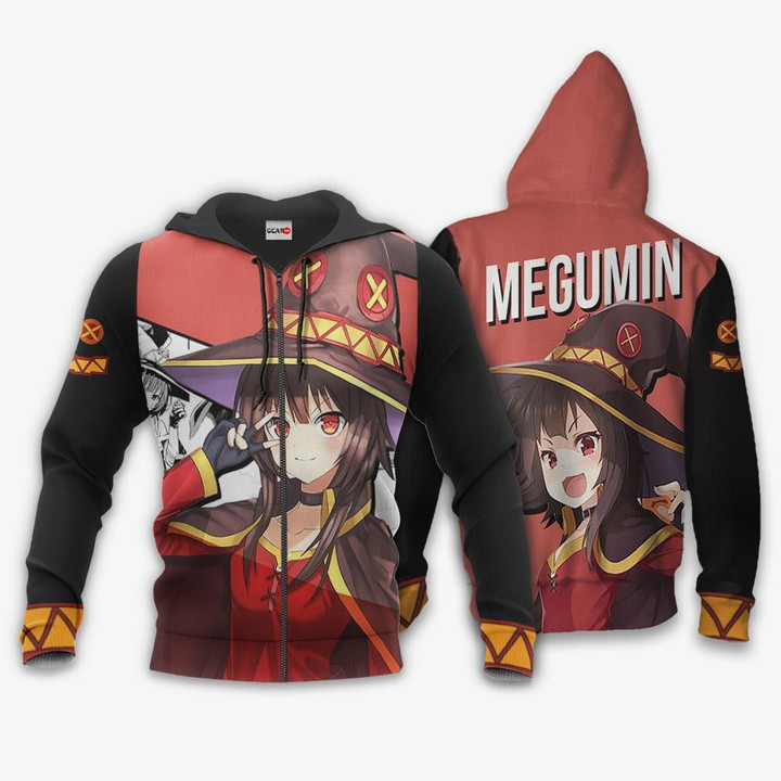 Megumin KonoSuba Hoodie Anime Jacket Shirt GearAnime