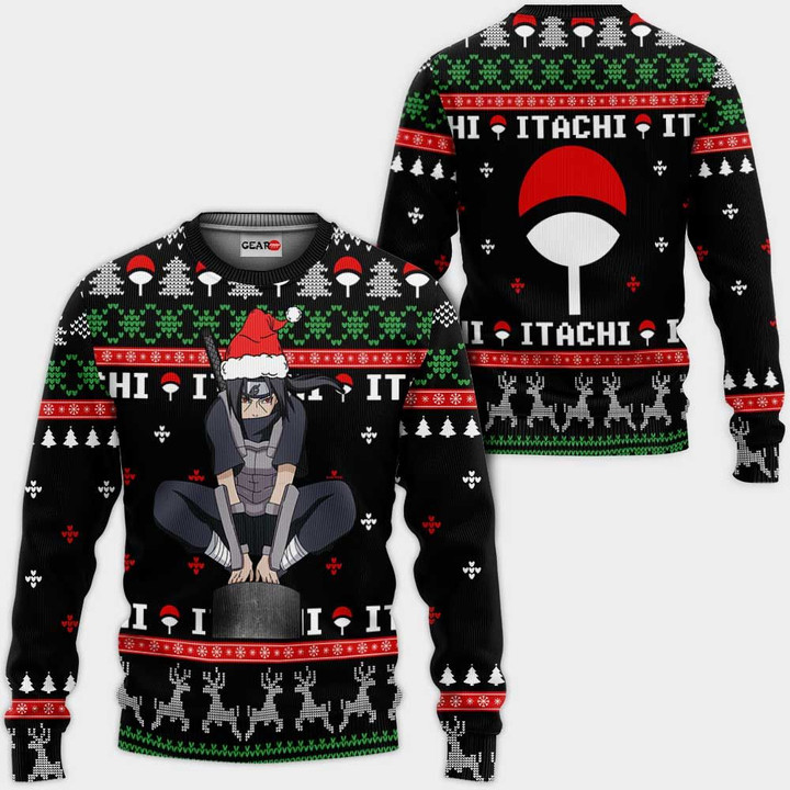 Anbu Itachi Ugly Christmas Sweater Custom Naruto Anime Xmas Gifts