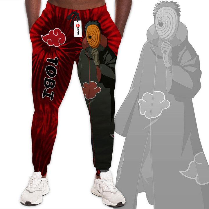 Tobi Jogger Pants Custom Anime Akatsuki Sweatpants Tie Dye Style