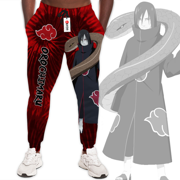 Orochimaru Jogger Pants Custom Anime Akatsuki Sweatpants Tie Dye Style