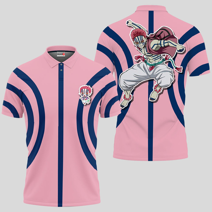Kokushibo Polo Shirts Kimetsu Custom Anime Merch Clothes Otaku Gift Ideas-1-gear otaku