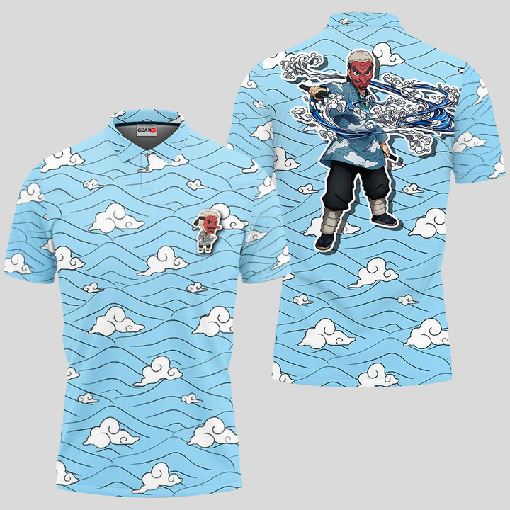 Kokushibo Polo Shirts Kimetsu Custom Anime Merch Clothes Otaku Gift Ideas-1-gear otaku