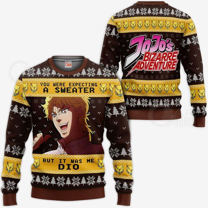 Dio Brando Ugly Christmas Sweater JoJo's Bizarre Adventure Xmas VA11 - 1 - GearAnime
