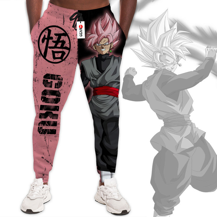 Goku Black Rose Jogger Pants Dragon Ball Custom Anime Sweatpants