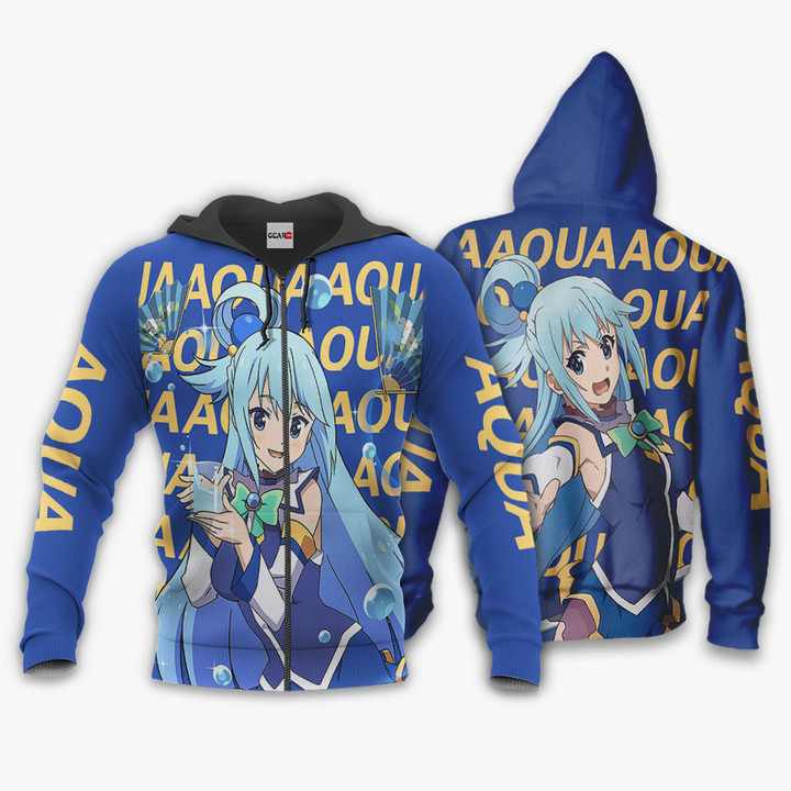 Aqua Hoodie KonoSuba Custom Anime For Fans