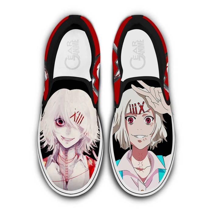 Juuzou Suzuya Slip On Sneakers Custom Anime Tokyo Ghoul Shoes - 1 - Gearotaku