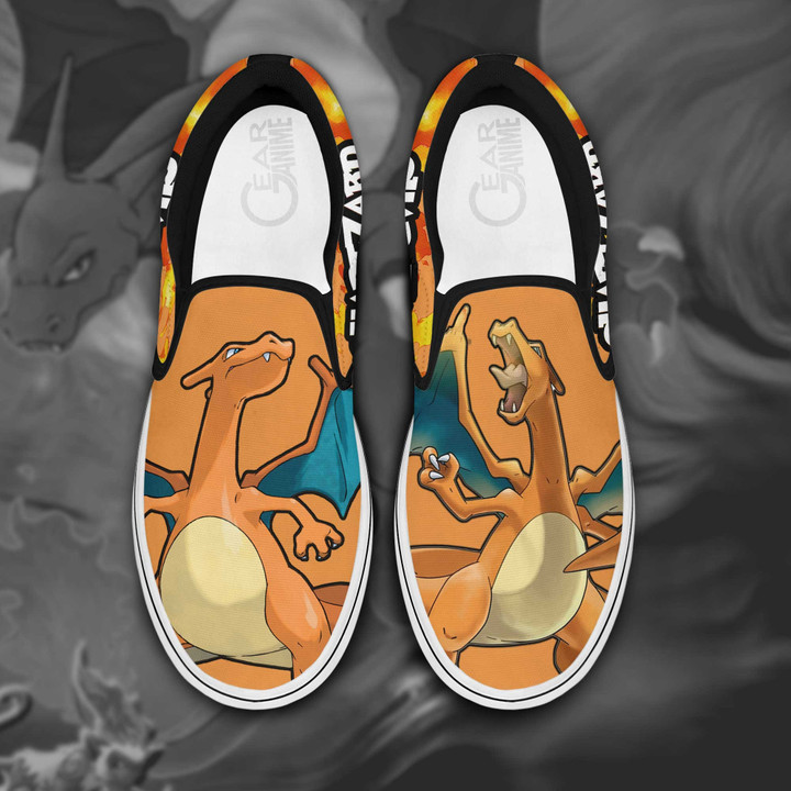 Charizard Slip On Sneakers Pokemon Custom Anime Shoes - 1 - Gearotaku