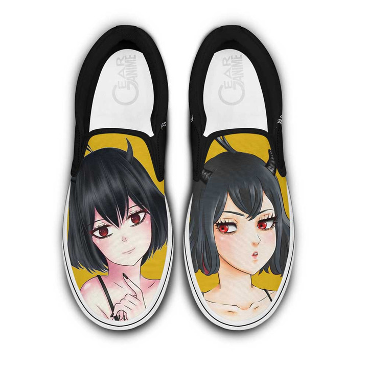 Nero Slip On Sneakers Custom Anime Black Clover Shoes - 1 - Gearotaku