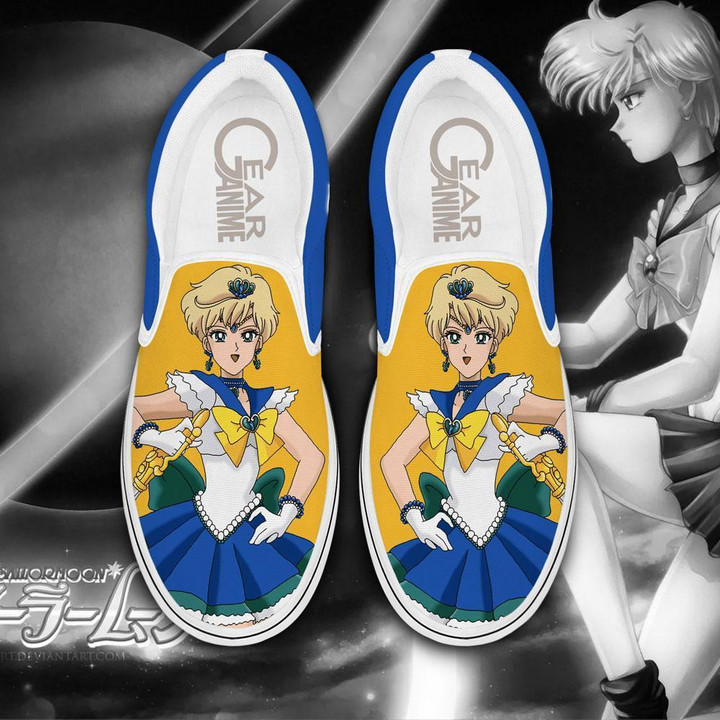 Sailor Uranus Slip On Sneakers Anime Sailor Moon Custom Shoes - 1 - Gearotaku