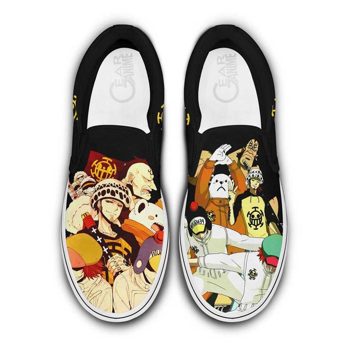 Heart Pirates Slip On Sneakers Custom Anime One Piece Shoes - 1 - Gearotaku