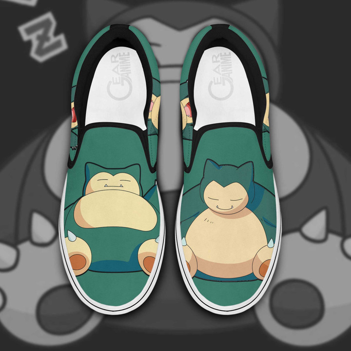 Snorlax Slip On Sneakers Pokemon Custom Anime Shoes - 1 - Gearotaku
