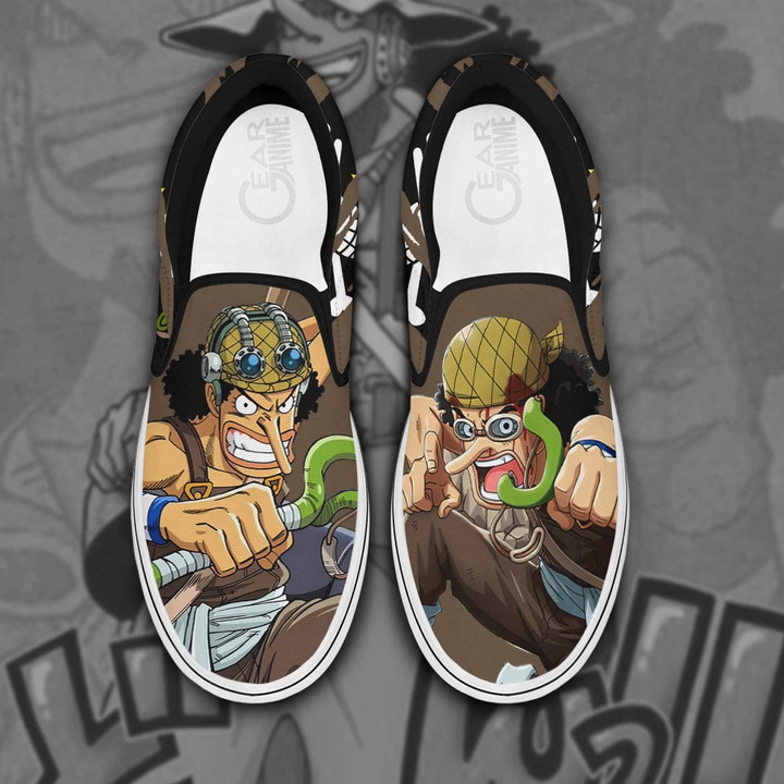 Usopp Slip On Sneakers One Piece Custom Anime Shoes - 1 - Gearotaku