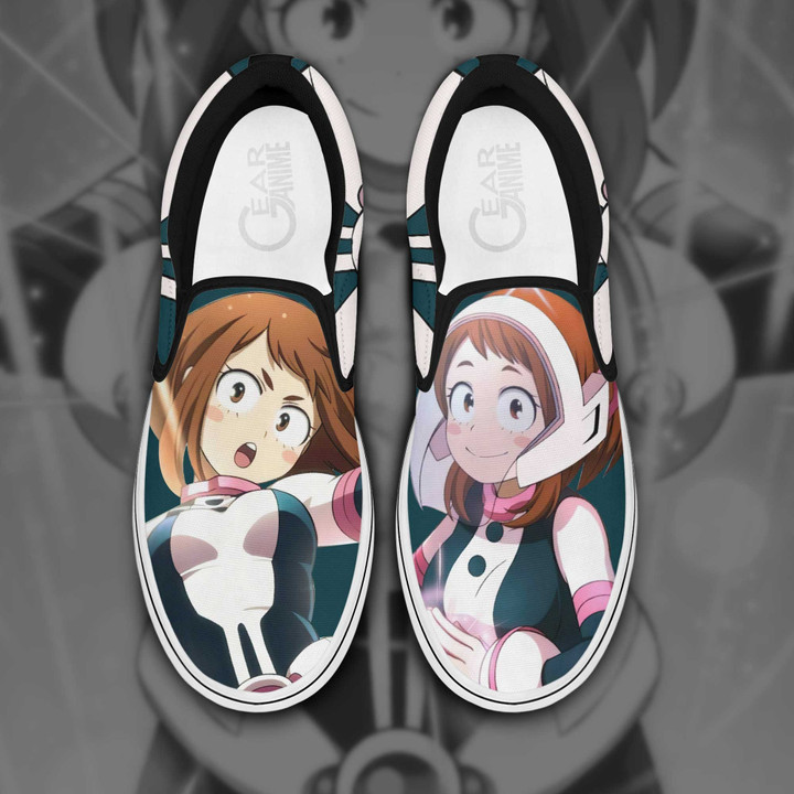 Ochako Uraraka Slip On Sneakers My Hero Academia Custom Anime Shoes - 1 - Gearotaku