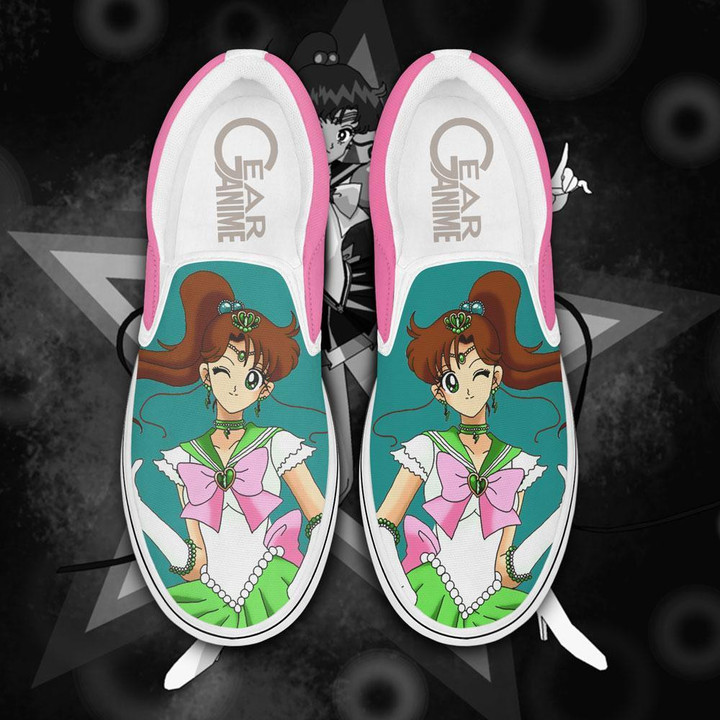 Sailor Jupiter Slip On Sneakers Anime Sailor Moon Custom Shoes - 1 - Gearotaku