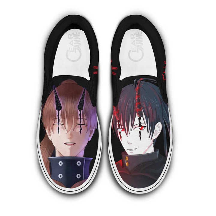 Nacht Faust Slip On Sneakers Custom Anime Black Clover Shoes - 1 - Gearotaku
