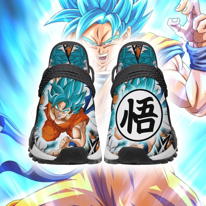 Goku Blue NMD Shoes Custom Dragon Ball Anime Sneakers - 1 - Gearotaku