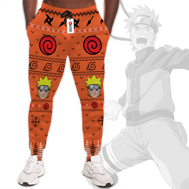 Naruto Uzumaki Joggers Custom Anime Ugly Christmas Sweatpants