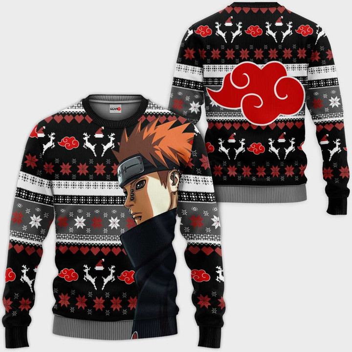 Pain Ugly Christmas Sweater Akatsuki Custom Anime Xmas Merch Gear Otaku