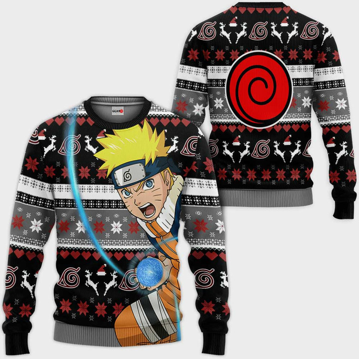 Nrt Uzumaki Ugly Christmas Sweater Custom Anime Xmas Merch Gear Otaku