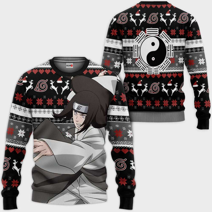 Neji Hyuga Ugly Christmas Sweater Custom Anime Xmas Merch Gear Otaku