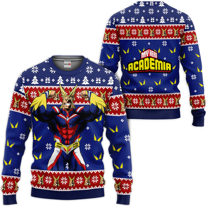 My Hero Academia All Might Custom Anime Ugly Christmas Sweater Gear Otaku