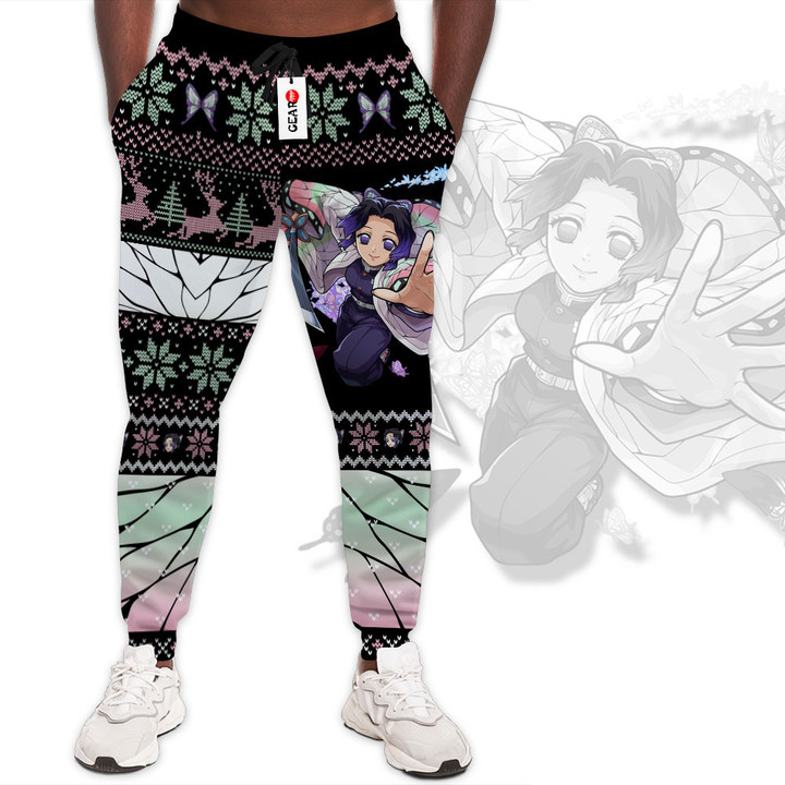 Kimetsu Shinobu Kocho Custom Anime Ugly Christmas Sweatpants Gear Otaku