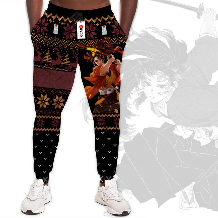Kimetsu Yoriichi Tsugikuni Custom Anime Ugly Christmas Sweatpants Gear Otaku