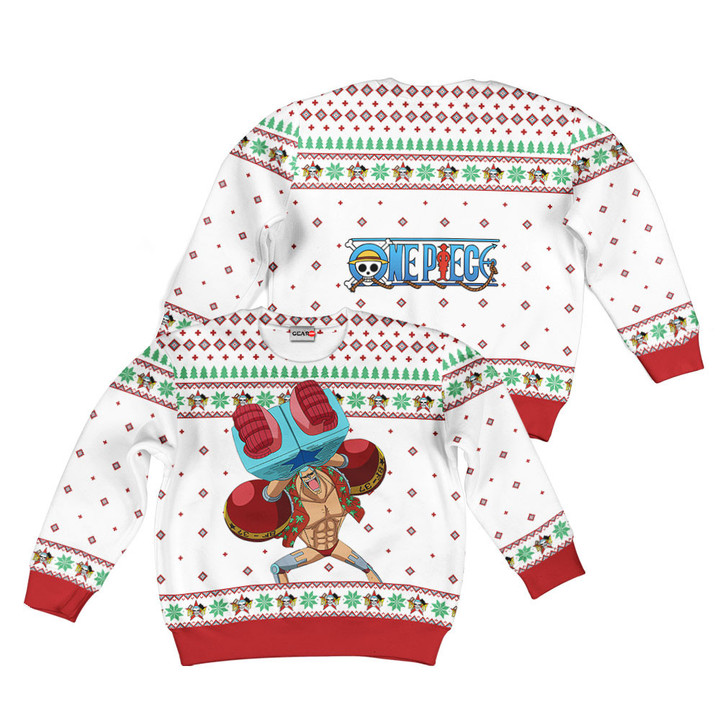 One Piece Franky Kids Anime Ugly Christmas Sweater Gear Otaku